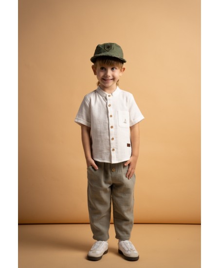 HASHTAG Σετ Πουκάμισο και Παντελόνι 266817 Λευκό