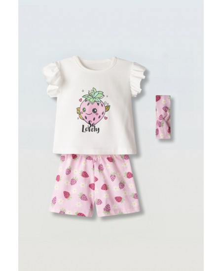 EBITA Σετ Μπλούζα, Σορτς και Κορδέλα 266515 Ροζ