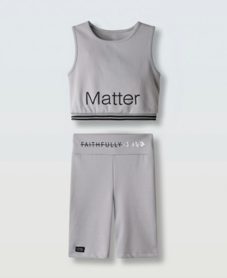 EBITA Σετ Τοπ και Κολάν Ποδηλατικό 254007-2 Γκρι