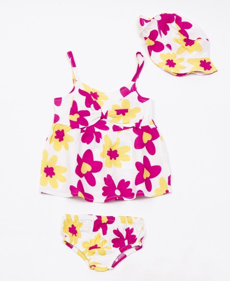 TRAX Σετ Αμάνικο, Φουφούλα και Καπέλο 49022 Φλοράλ