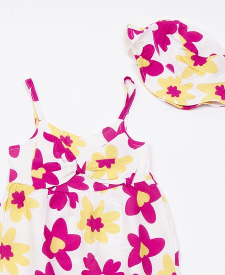 TRAX Σετ Αμάνικο, Φουφούλα και Καπέλο 49022 Φλοράλ