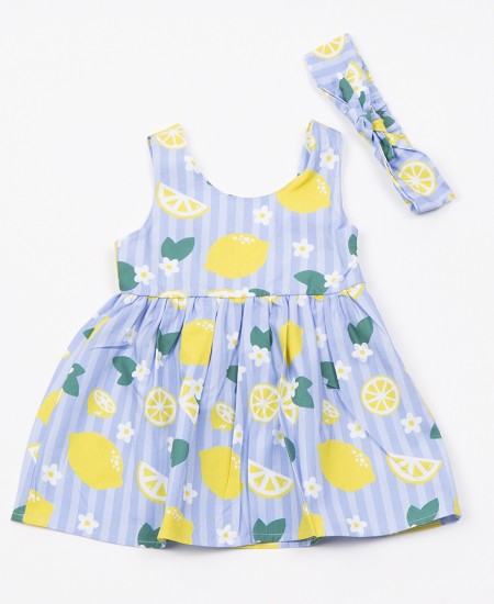 TRAX Φόρεμα με Κορδέλα 49026 Γαλάζιο