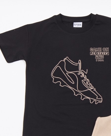 TRAX Σετ Μπλούζα και Βερμούδα 49321 Μαύρο