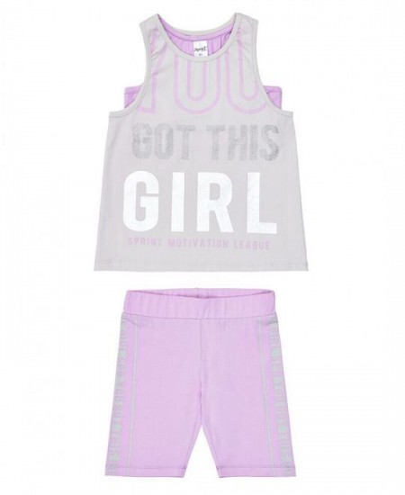 SPRINT Σετ Αμάνικο, Μπουστάκι και Κολάν 261-4037 Γκρι