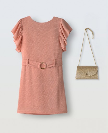 EBITA Φόρεμα και Τσαντάκι 266028 Σομόν