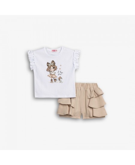 FUNKY Σετ Μπλούζα και Σορτς 126-725132 Λευκό