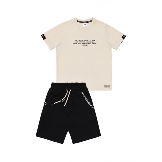 SPRINT Σετ Μπλούζα και Βερμούδα 261-3015 Εκρού