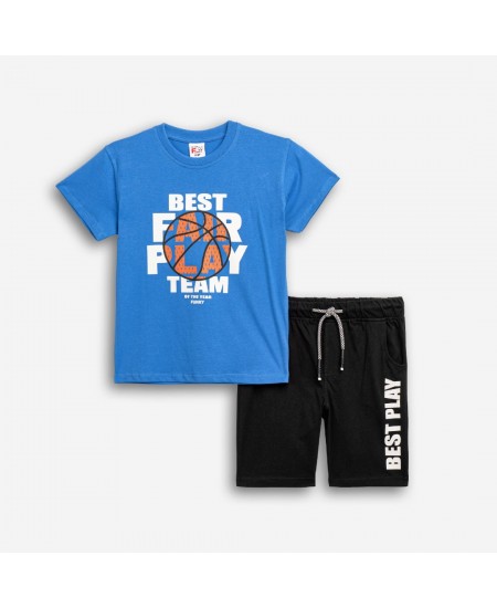 FUNKY Σετ Μπλούζα και Βερμούδα 126-101105 Μπλε