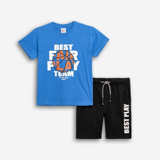 FUNKY Σετ Μπλούζα και Βερμούδα 126-101105 Μπλε