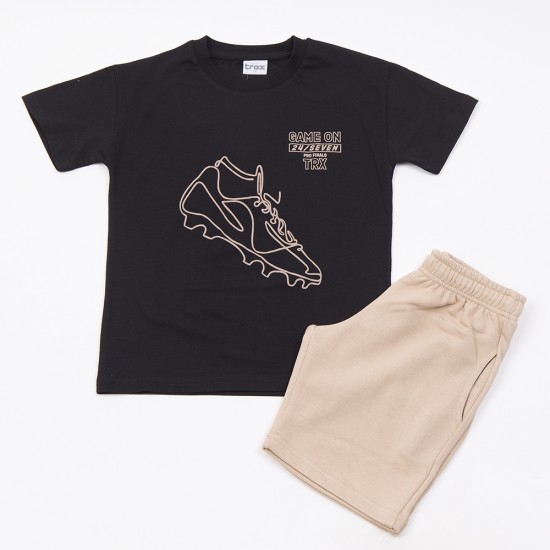 TRAX Σετ Μπλούζα και Βερμούδα 49321 Μαύρο