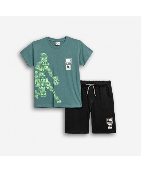 FUNKY Σετ Μπλούζα και Βερμούδα 126-101116 Πράσινο