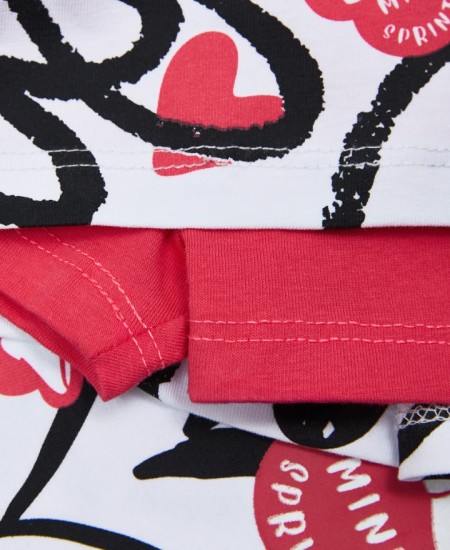 SPRINT Σετ Μπλούζα, Σορτσόφουστα και Κορδέλα 261-2018 Λευκό