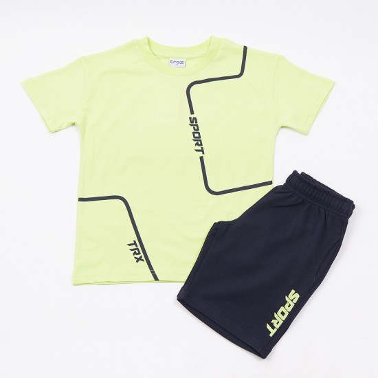 TRAX Σετ Μπλούζα και Βερμούδα 49347 Lime
