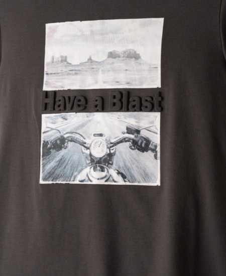 HASHTAG Σετ Μπλούζα και Βερμούδα Τζιν 266737 Ανθρακί