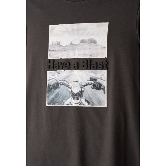 HASHTAG Σετ Μπλούζα και Βερμούδα Τζιν 266737 Ανθρακί