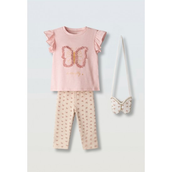 EBITA Σετ Μπλούζα, Κολάν και Τσαντάκι 266251 Ροζ