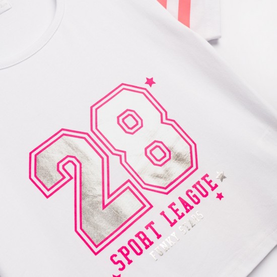 FUNKY Σετ Μπλούζα και Κολάν Ποδηλατικό 126-527104 Λευκό