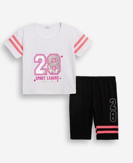 FUNKY Σετ Μπλούζα και Κολάν Ποδηλατικό 126-527104 Λευκό