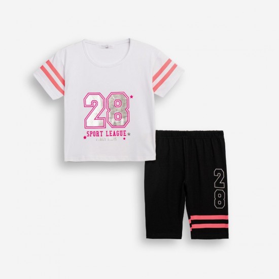 FUNKY Σετ Μπλούζα και Κολάν Ποδηλατικό 126-527104 Λευκό