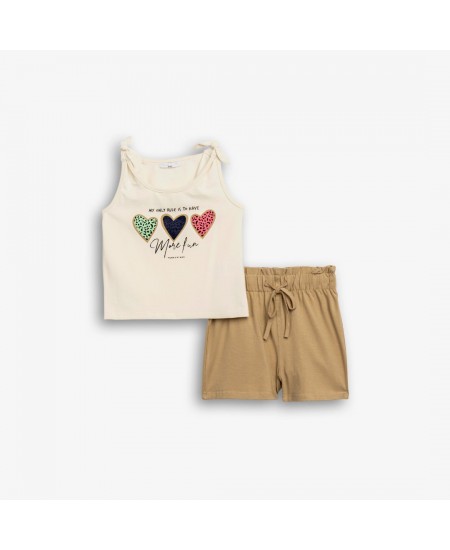 FUNKY Σετ Μπλούζα και Σορτς 126-524108 Λευκό