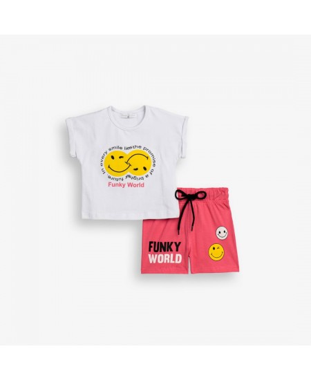 FUNKY Σετ Μπλούζα και Σορτς 126-730100 Λευκό