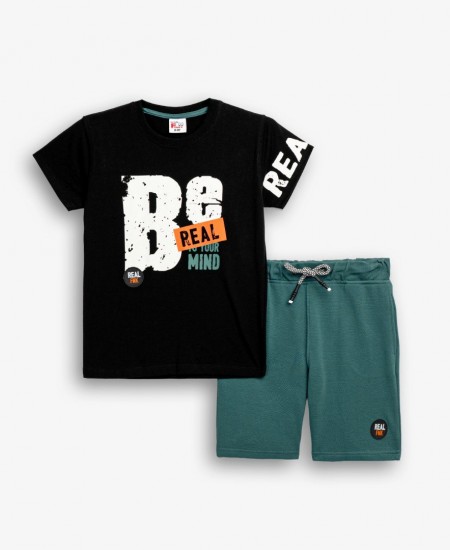 FUNKY Σετ Μπλούζα και Βερμούδα 126-101306 Μαύρο