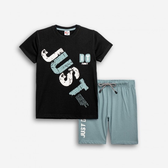 FUNKY Σετ Μπλούζα και Βερμούδα 126-101216 Μαύρο