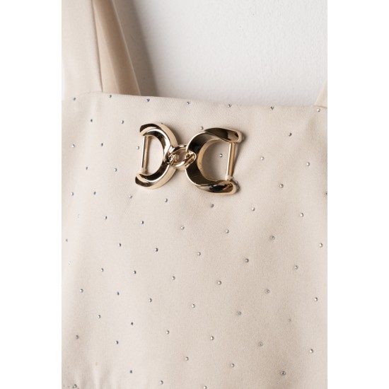 EBITA Σετ Τοπ και Φούστα με Στρας 266049 Μπεζ