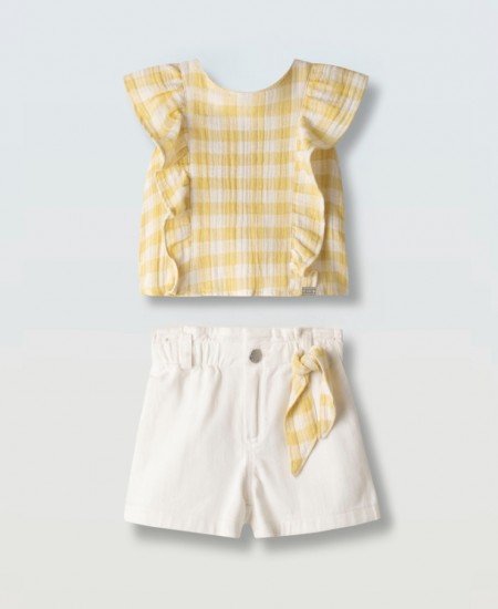 EBITA Σετ Τοπ, Σορτς και Στέκα 266212 Κίτρινο