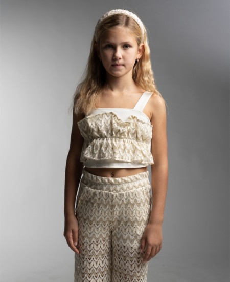 EBITA Σετ Τοπ και Παντελόνα 266040 Χρυσό