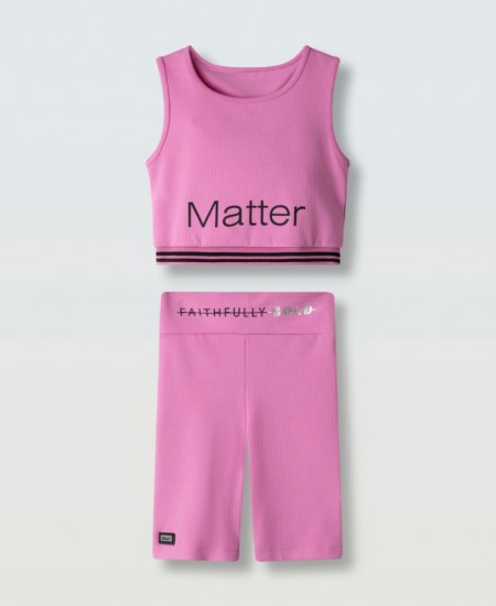 EBITA Σετ Τοπ και Κολάν Ποδηλατικό 254007-1 Λιλά