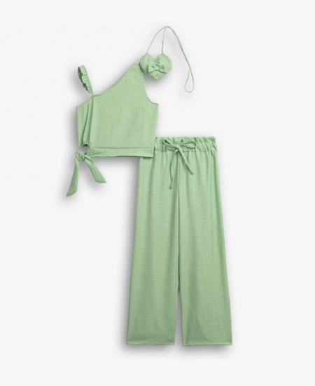 FUNKY Σετ Τοπ, Παντελόνα και Τσαντάκι 126-523108 Μέντα