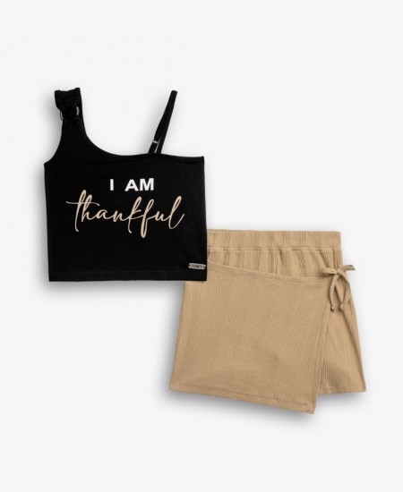 FUNKY Σετ Τοπ και Σορτς 126-524131 Μαύρο