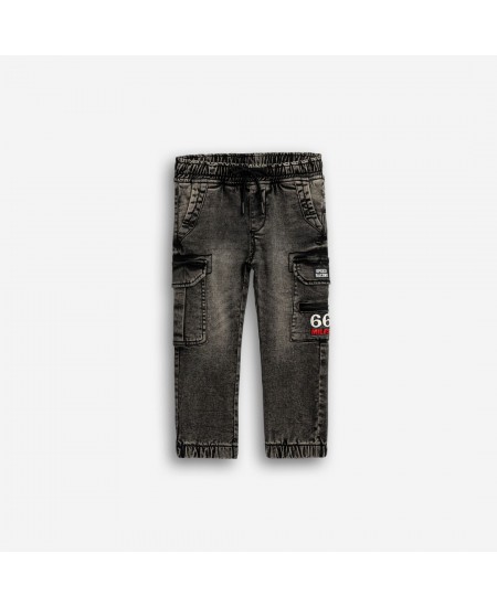 FUNKY Παντελόνι Cargo Τζιν 126-312101 Μαύρο