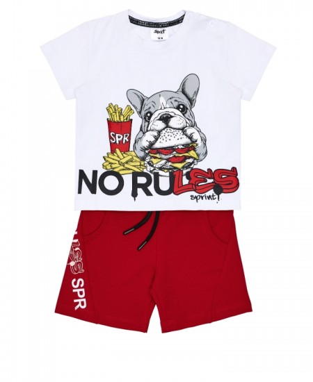 SPRINT Σετ Μπλούζα και Βερμούδα 261-1031 Λευκό