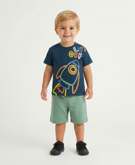 TRAX Σετ Μπλούζα και Βερμούδα 49409 Μπλε