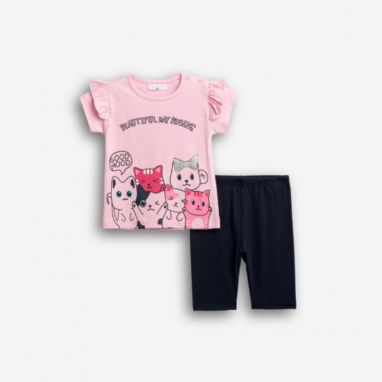 FUNKY Σετ Μπλούζα και Κολάν 126-919106 Ροζ