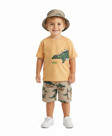 TRAX Σετ Μπλούζα, Βερμούδα και Καπέλο 49430 Πορτοκαλί