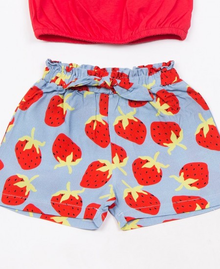 TRAX Σετ Τοπ, Σορτς και Κορδέλα 49242 Κόκκινο