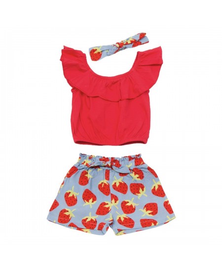 TRAX Σετ Τοπ, Σορτς και Κορδέλα 49242 Κόκκινο